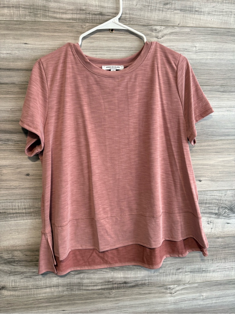 Geeen Envelope pink short sleeve shirt